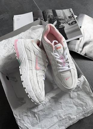 Жіночі кросівки найк стильні красиві nike p-6000 white pink 37