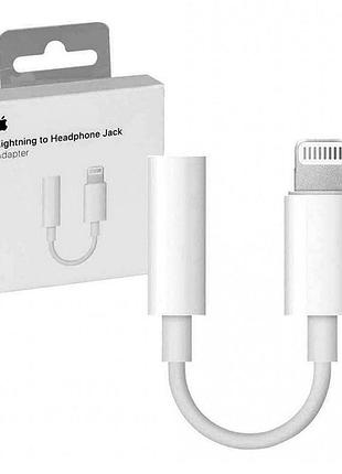Кабель aux для apple lightning to 3.5 jack 1:1 белый