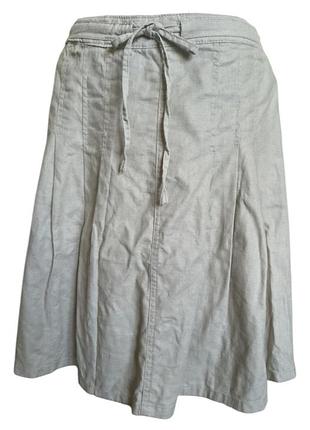 Летняя льняная юбка casual clothing с карманами, размер 36 (s)