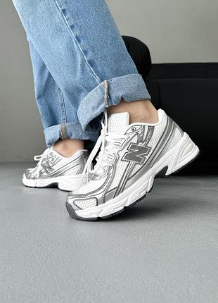 Женские летние кроссовки new balance 740 white/silver