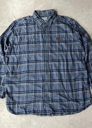 Фланелева сорочка тепла vintage carhartt flannel shirt xxl