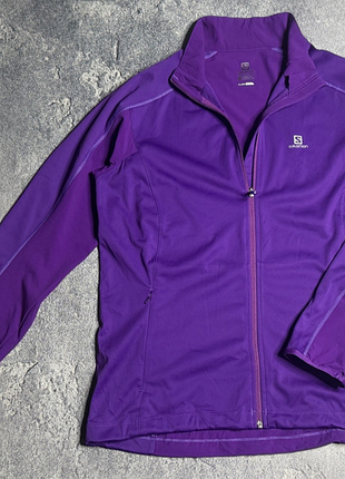 Куртка salomon clima wind спортивная фиолетовая женская на молнии xl