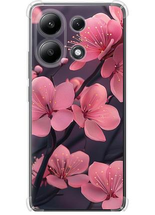 Чехол силикон с усиленными углами на телефон xiaomi redmi note 13 4g пурпурная сакура "6075sp-3654-58250"