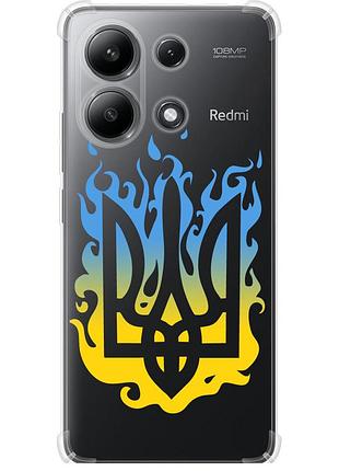 Чехол силикон с усиленными углами патриотический на телефон xiaomi redmi note 13 4g герб v1