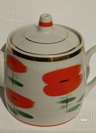 Чайник полонное. 1960 годы. "маки"