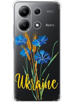 Чехол силикон с усиленными углами патриотический на телефон xiaomi redmi note 13 4g ukraine v2