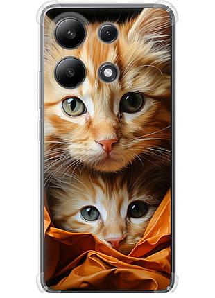 Чохол силіконовий протиударний с посиленими кутами на телефон xiaomi redmi note 13 4g котики 2 "5664sp-3654-58250"