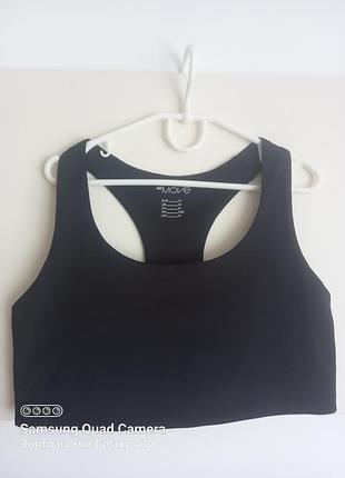 Молодіжний топ h&m з подвійною тканиною на грудях та спині тканина еластична "масло"