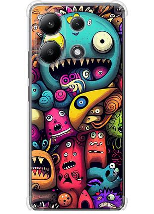 Чехол силикон с усиленными углами на телефон xiaomi redmi note 13 4g cмешные монстры "5549sp-3654-58250"