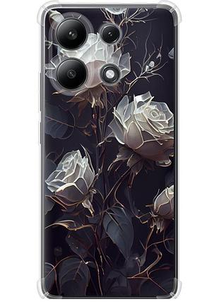 Чехол силикон с усиленными углами на телефон xiaomi redmi note 13 4g розы 2 "5550sp-3654-58250"