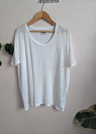 Тонка лляна футболка acne, 100% льон