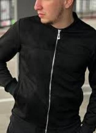 Нова чоловіча замшева куртка raffen fashion (чорна, бомбер)опис:продам абсолютно нову чоловічу демісезонну куртку від бренду raffen fashion.