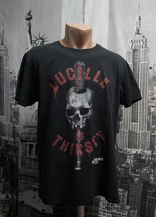 Футболка с принтом lucille из сериала the walking dead.