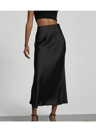 Стильна сатинова спідниця h&m