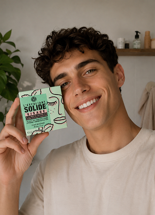 🌿 твердый скраб для лица yves rocher с органической мятой, 75 г