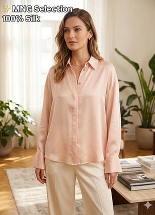 Mng selection 100% silk неймовірна шовкова блуза