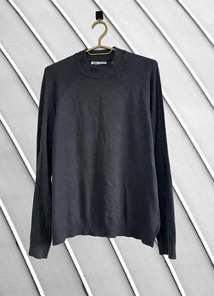 Жіночий сірий гольф zara 40 m l оригінал водолазка зара оверсайз светр з горлом пуловер вільний базовий трикотажний джемпер кофта стан ідеал 46 48