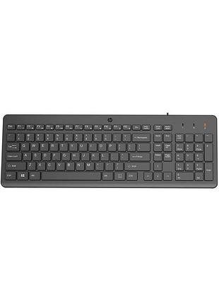 Клавиатура для пк hp150, проволочная usb-a, мембранная, 1м, черная