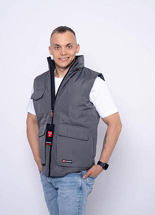 Жилетка мужская стеганая, теплая, темно-серая payper wanted l