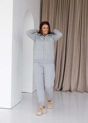 Женский теплый спортивный костюм на байке 3xl