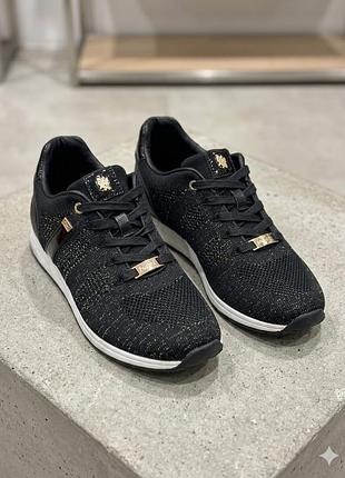 Оригинал!!! шикарные кроссовки mexx, р.39 (стелька 25-25.5 см), с золотыми акцентами