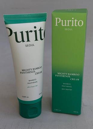 Восстанавливающий крем для лица purito seoul mighty bamboo panthenol cream, 100 мл