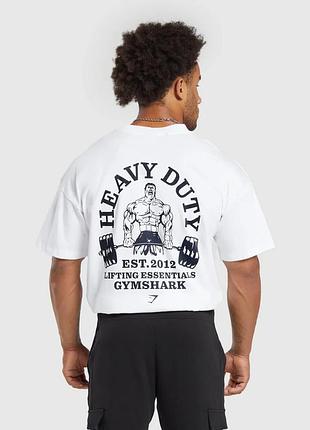Gymshark lifting essentials «heavy duty»  мужская спортивная-повседневная футболка