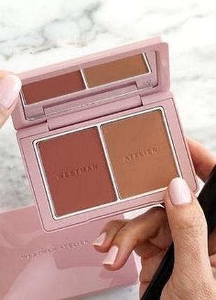 Westman atelier the powder duo petal & biscuit - палетка для макіяжу