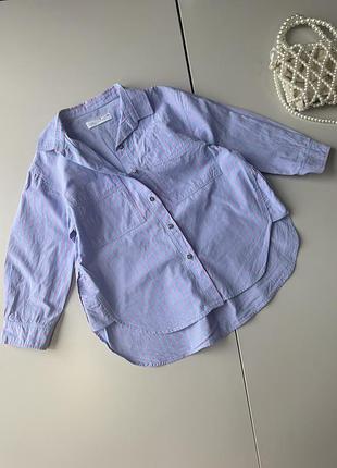 Сорочка оверсайз літня в смужку рожеву  zara