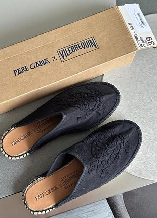 Еспадрильї vilebrequin x pare gabia чорні terry espadrille