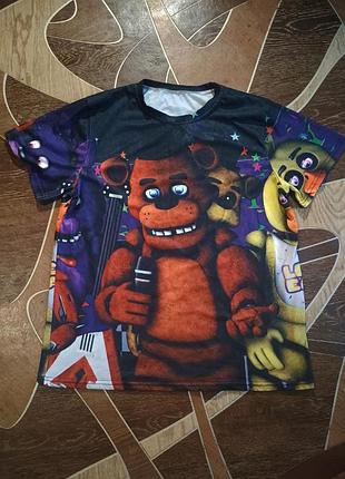 Детская / подростковая футболка 3d fnaf five nights at freddy's (размер 170)