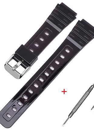 Ремінець для casio f-91w jelly black si