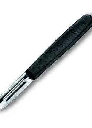 Овощечистка victorinox 158 мм с односторонним лезвием, черная ручка