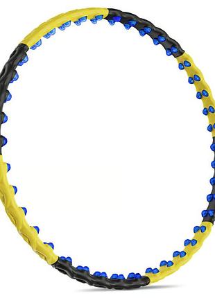Хулахуп hop-sport hs-080hh з масажером 110см чорно-жовтий