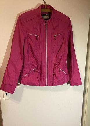 Куртка c&a canda premium, р. 40 (m-l)  стильна жіноча куртка яскравого рожевого кольору від німецького бренду c&a