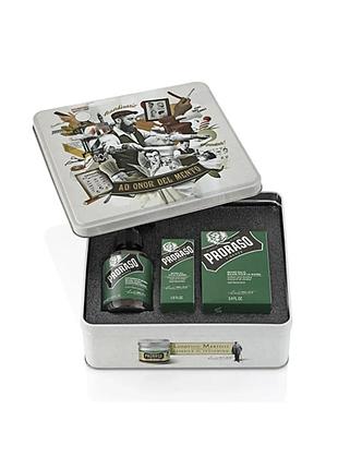 Набір для бороди proraso metal box beard care - refresh