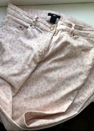 Розовые леопардовые джинсы h&m5 фото