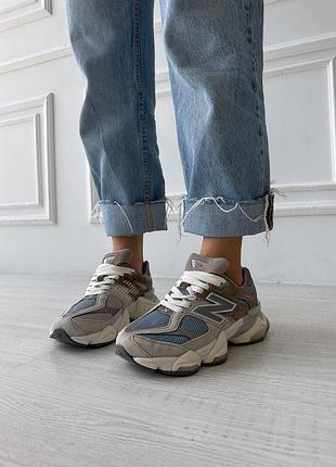 Кроссовки new balance 9060 blue brown 37