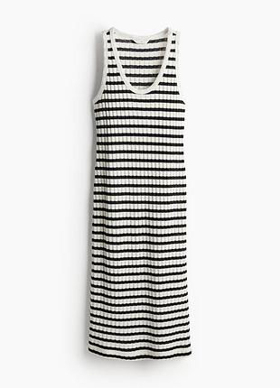 Сукня h&m у чорно-білу смужку