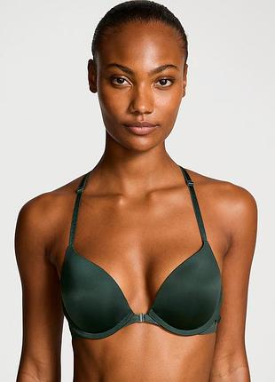 Бюстгальтер victoria’s secret sexy tee push-up с передней застежкой, botanical green, размер 32c, новый с биркой и документами