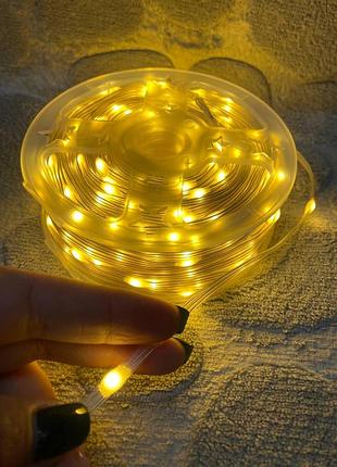 Led гірлянда вулична від мережі 500 led 50m, теплий білий thl-24-47