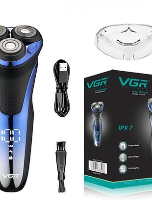 Электробритва vgr v306 беспроводная, водонепронецаемоя