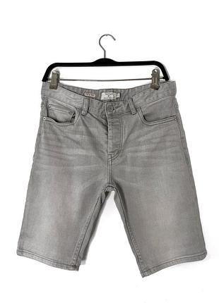 Сірі джинсові чоловічі шорти topman
