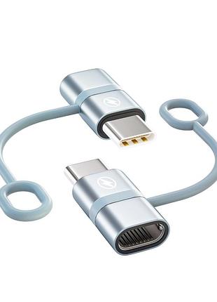 Адаптер переходник lightning (female) на usb type-c (male) с креплением