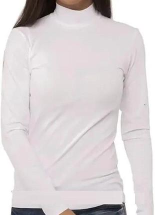 Білий базовий жіночий гольф, бавовна на бвйці, 2xl-3xl 2xl