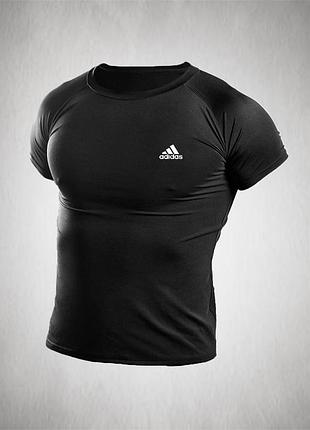 Компрессионная футболка для тренировок adidas 2025, компрессионная одежда черного цвета xxl