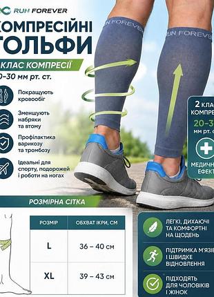 Компресійні гетри 2 клас компресії forever xl