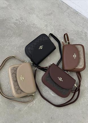 Жіноча сумка coach, сумка коач, брендова сумка, сумка на плече, сумка через плече, клатч