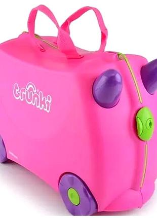 Валіза 18 л для дітей із колесами та ручкою рожевий trunki мс0644