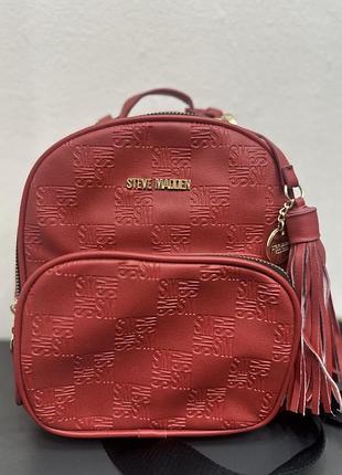 Жіночий червоний рюкзак steve madden